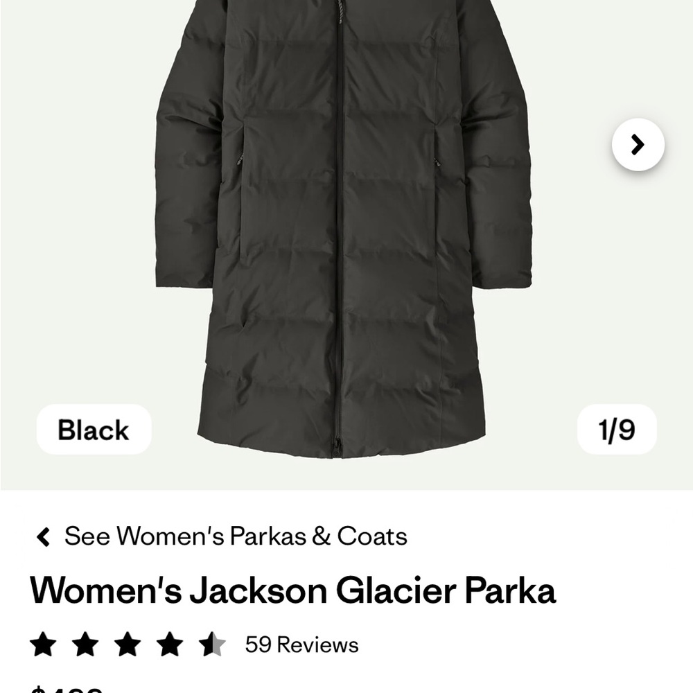 Patagonia Green Hooded Puffer - Jackson Glacier Parka - Picture 5 of 5